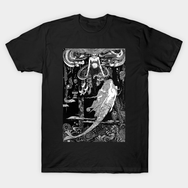 The Sea Witch - The Little Mermaid, Harry Clarke T-Shirt by forgottenbeauty